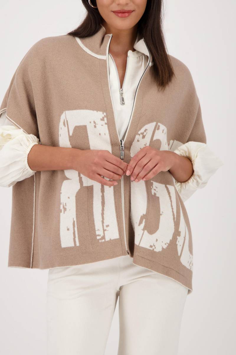 monari - Wendejacke mit Jacquard cashmere gemustert - Gr. - 38 von monari