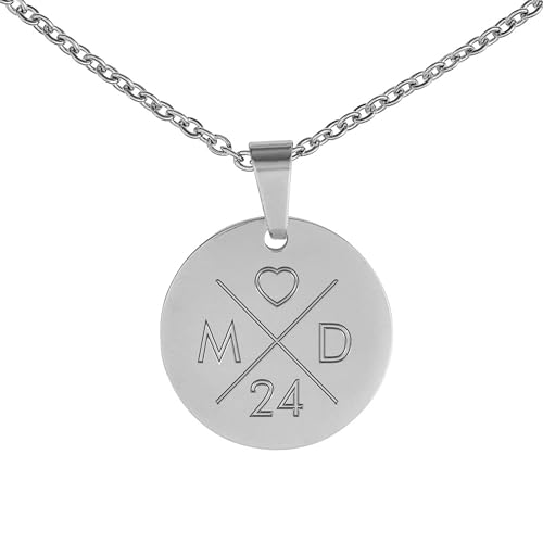 Halskette mit Gravur, Silberkette mit Anhänger, Liebesinitialen Kettenanhänger, Kette mit Buchstaben, Personalisierte Kette mit Gravur, Ketten für Damen, Silber Kette, Edelstahl Schmuck, Liebeskette Halskette mit Gravur, Silberkette mit Anhänger, Liebesinitialen Kettenanhänger, Kette mit Buchstaben, Personalisierte Kette mit Gravur, Ketten für Damen, Silber Kette, Edelstahl Schmuck, Liebeskette von mondgold