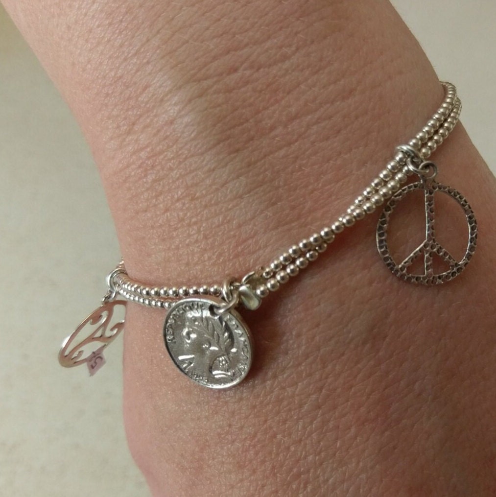 Handgefertigtes Dehnbares Armband Aus Massivem 925 Sterling Silber Handgefertigtes Dehnbares Armband Aus Massivem 925 Sterling Silber von mondosilver