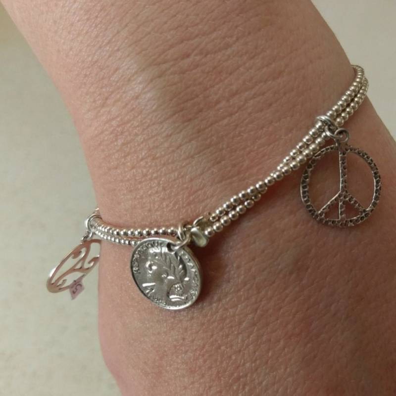 Handgefertigtes Dehnbares Armband Aus Massivem 925 Sterling Silber Handgefertigtes Dehnbares Armband Aus Massivem 925 Sterling Silber von mondosilver
