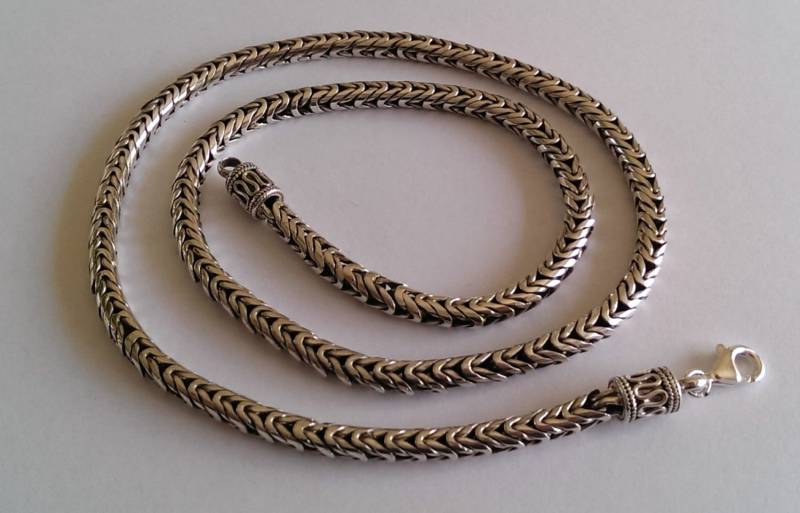 Handgemachte Mens Solide 925 Sterling Silber Link Halskette Handgemachte Mens Solide 925 Sterling Silber Link Halskette von mondosilver