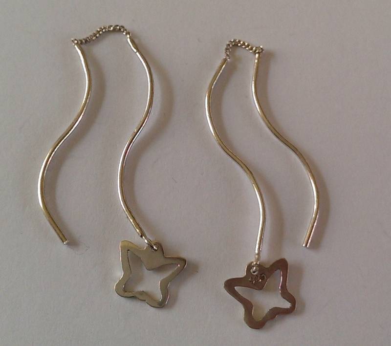 Handgemachter 925 Sterling Silber Ohrring Handgemachter 925 Sterling Silber Ohrring von mondosilver