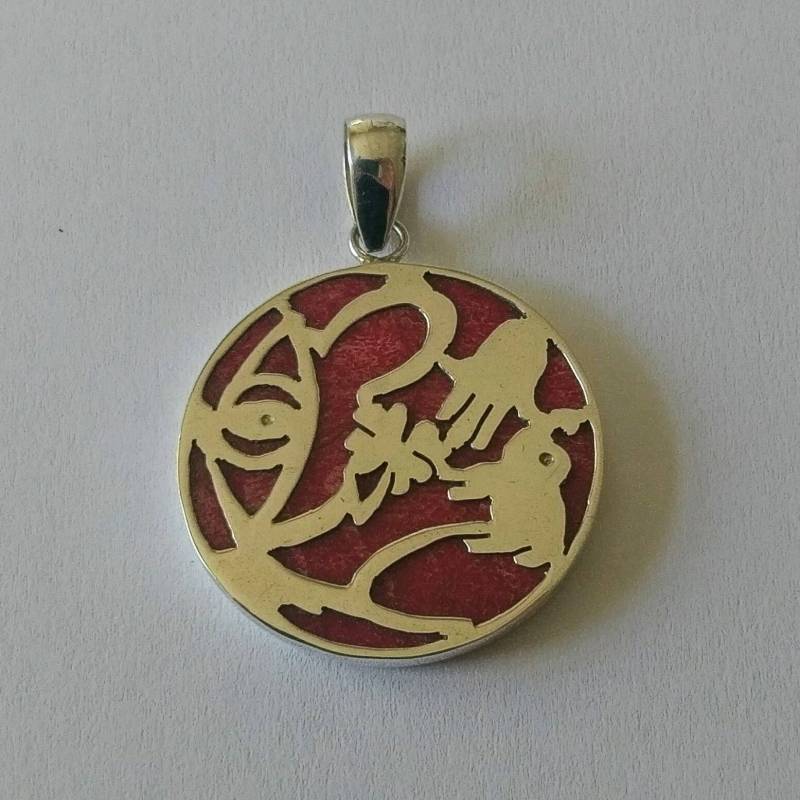 Handmade Sterling 925 Silber Und Koralle Anhänger Handmade Sterling 925 Silber Und Koralle Anhänger von mondosilver