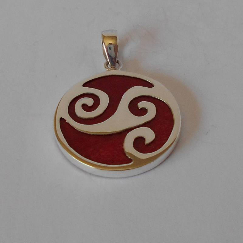 Handmade Sterling 925 Silber Und Koralle Anhänger Handmade Sterling 925 Silber Und Koralle Anhänger von mondosilver