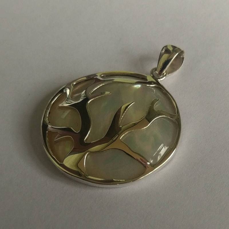 sterling 925 Silber Und Perlmutt Anhänger sterling 925 Silber Und Perlmutt Anhänger von mondosilver