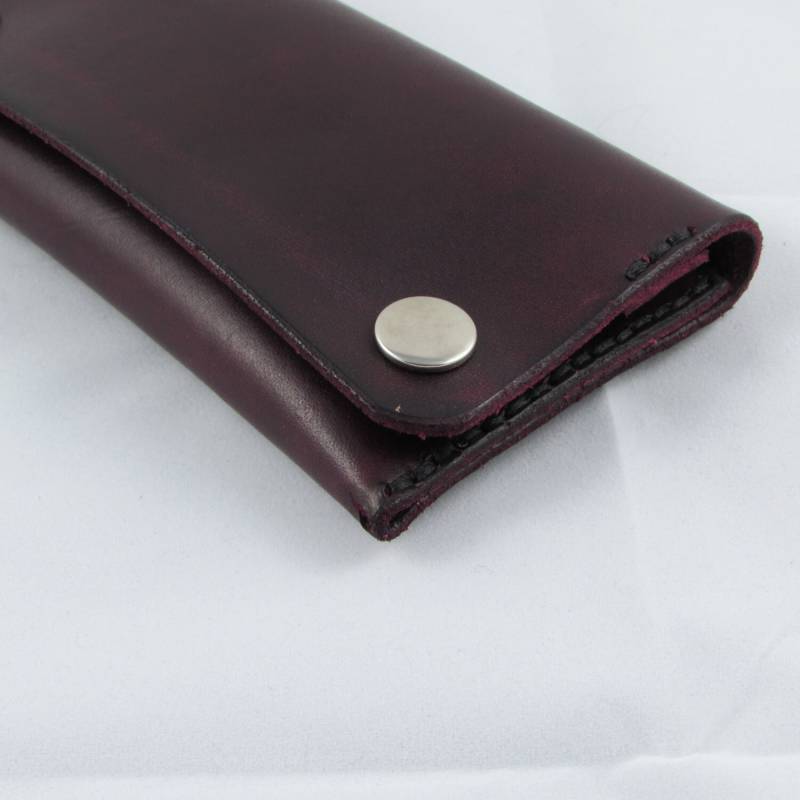 Burgundviolettes Leder Tabak Witz von monguyleather