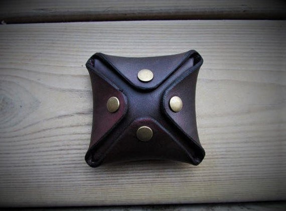 Geldbörse Für Männer | Und Frauen... Aus Mahagonifarbenem Leder Mit Der Blume Des Lebens von monguyleather