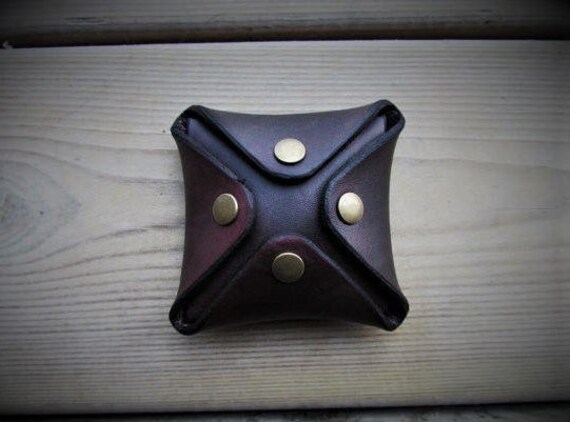 Geldbörse Für Männer | Und Frauen... Aus Mahagonifarbenem Leder Mit Der Blume Des Lebens von monguyleather