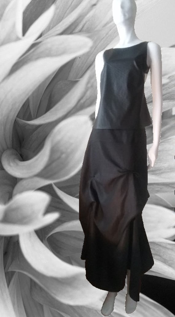 Neu Maxi Leinen Rock Cool Extravagant Lässig Sommer Trendy Lang Asymmetrisch Bequem Handgemachter Oversize von moniMAROSI