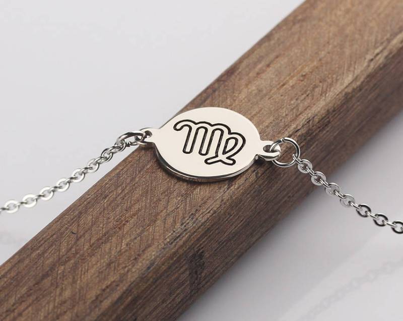sternzeichen Armband Zierlicher Messing Scheiben Anhänger, Virgo Konstellation Schmuck sternzeichen Armband Zierlicher Messing Scheiben Anhänger, Virgo Konstellation Schmuck von monogramarea