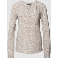 Montego Bluse mit Allover-Muster in Taupe, Größe 34 von montego