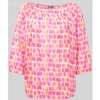 Montego Bluse mit Allover-Muster in Pink, Größe 40 von montego