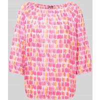 Montego Bluse mit Allover-Muster in Pink, Größe 44 von montego