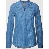 Montego Bluse mit Tunikakragen in Blau, Größe 36 von montego