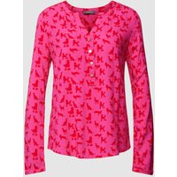 Montego Blusenshirt mit Allover-Muster in Fuchsia, Größe 34 von montego