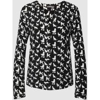 Montego Blusenshirt mit Allover-Muster in Black, Größe 40 von montego