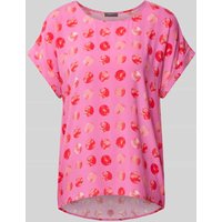 Montego Blusenshirt mit Allover-Print in Pink, Größe 38 von montego