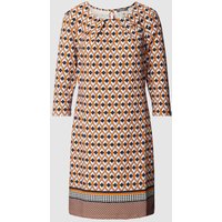 Montego Kleid mit Allover-Muster in Orange, Größe 40 von montego