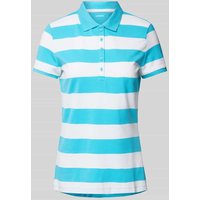 Montego Regular Fit Poloshirt mit Blockstreifen in Ocean, Größe S von montego