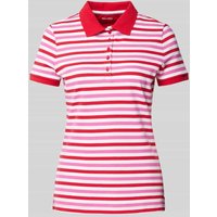 Montego Slim Fit Poloshirt in Two-Tone-Machart in Rot, Größe M von montego