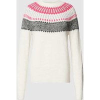 Montego Strickpullover mit Rundhalsausschnitt in Flieder, Größe XS von montego