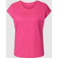 Montego T-Shirt mit Kappärmeln in Metallic Rosa, Größe M von montego