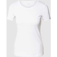 Montego T-Shirt mit Rundhalsausschnitt in Weiss, Größe XL von montego