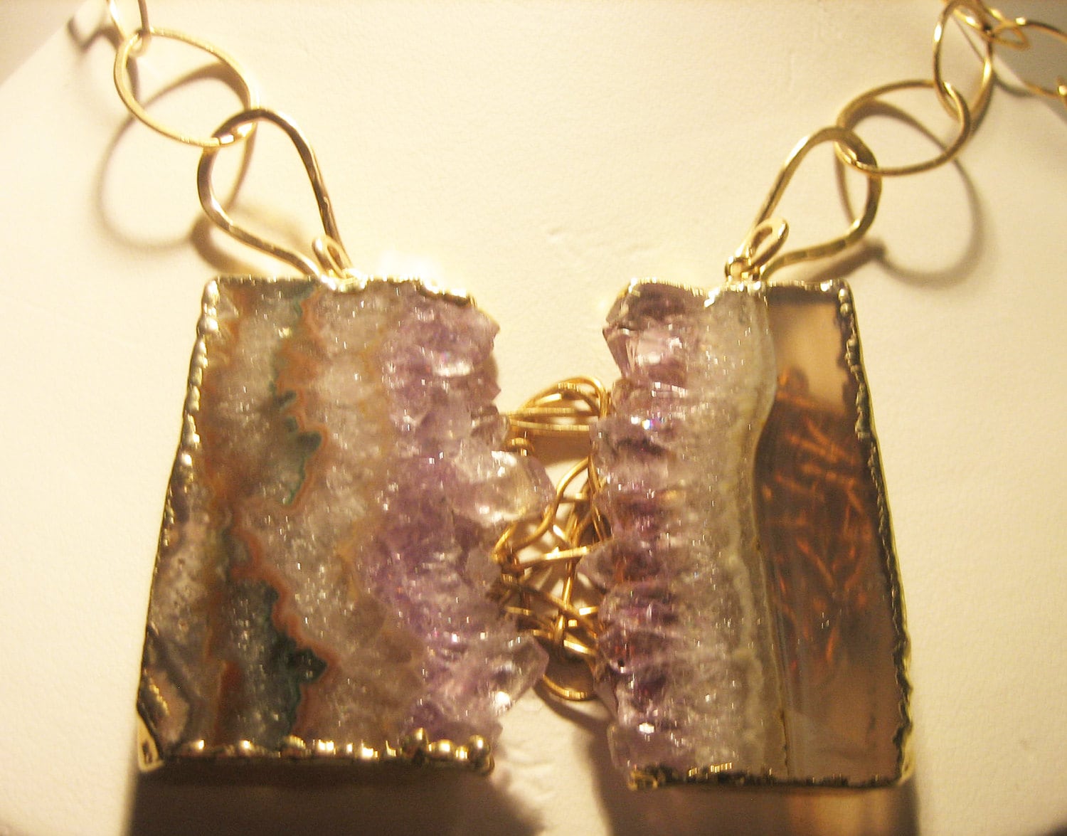 Amethyst Und Achat Scheibe Anhänger Amethyst Und Achat Scheibe Anhänger von monteirodesigns