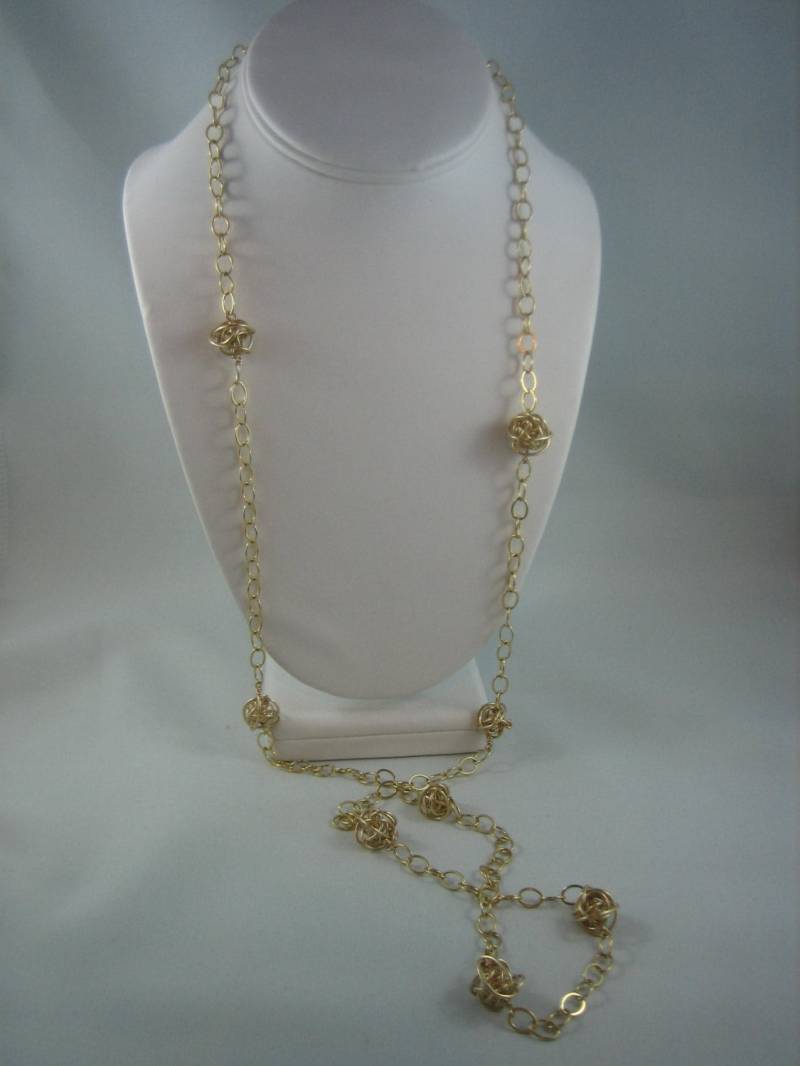 Knot Und Kette Verbindung Halskette Knot Und Kette Verbindung Halskette von monteirodesigns