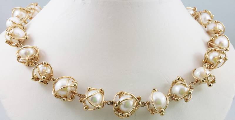 Pearl Und Gold Füllen Halskette Pearl Und Gold Füllen Halskette von monteirodesigns