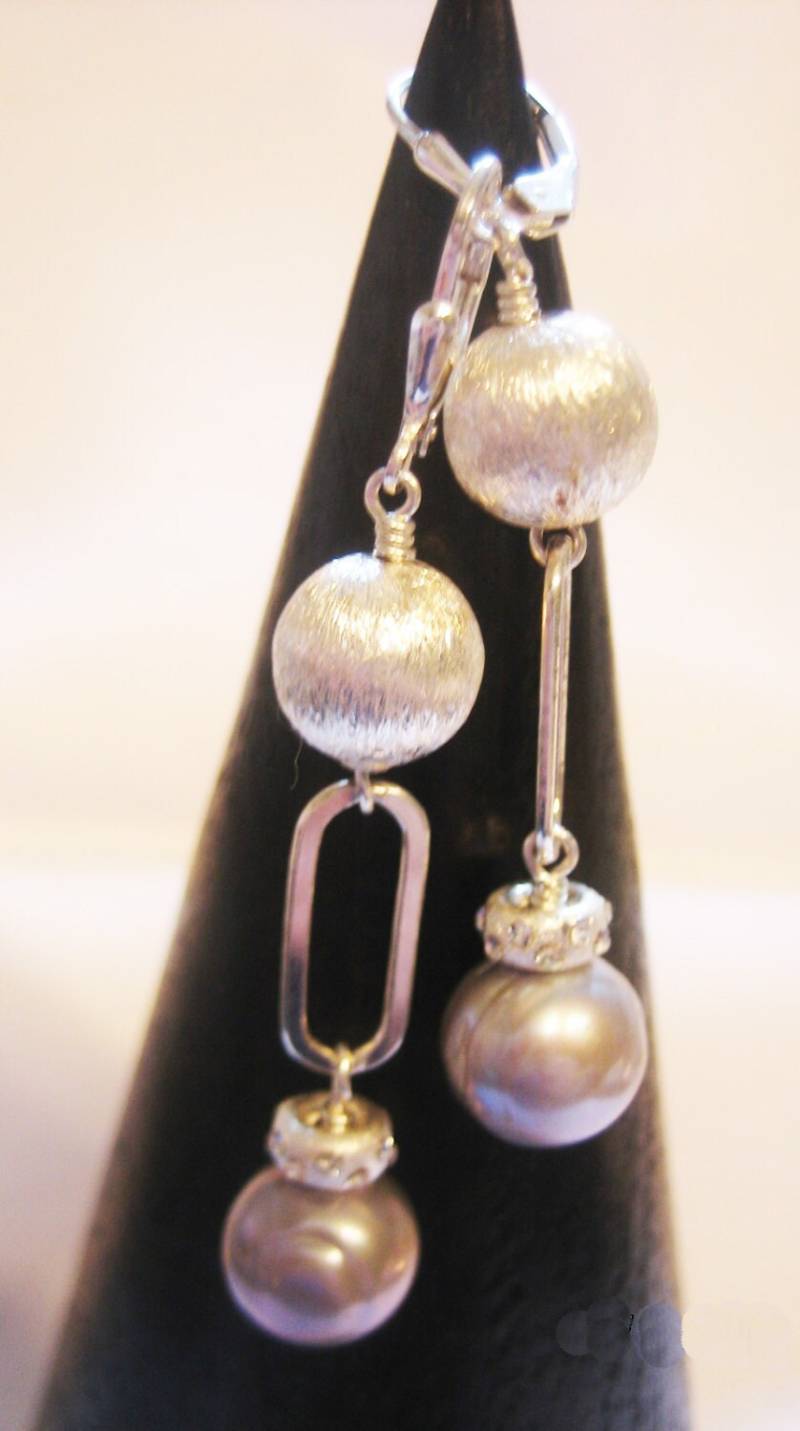 sterling Silber Perle Ohrringe sterling Silber Perle Ohrringe von monteirodesigns