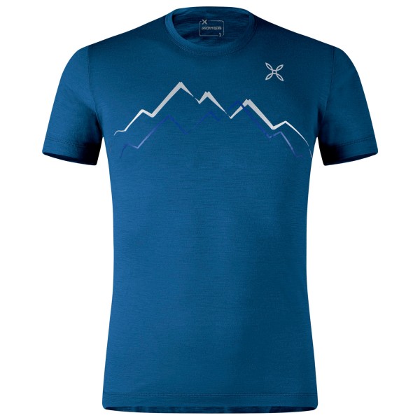Montura - Merino Skyline T-Shirt - Merinoshirt Gr M blau von montura