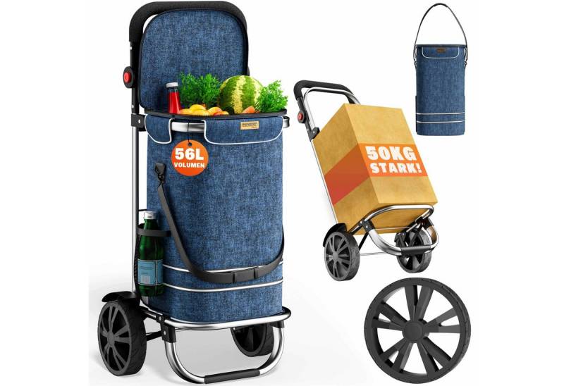 monzana Einkaufstrolley, abnehmbare Tasche von monzana