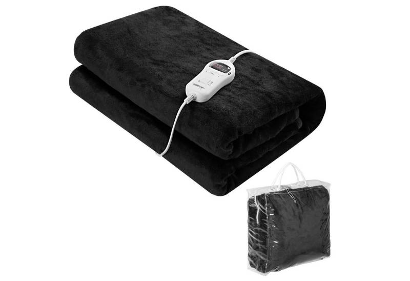 monzana Heizdecke Heizdecke, Fleece 180x130cm 10 Heizstufen Timer 1-10 Stunden anthrazit von monzana
