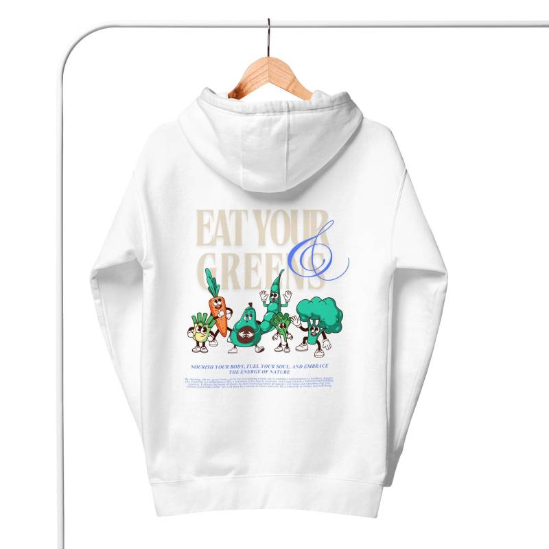 Eat Your Veggies Retro Grafik Hoodie | Greens Unisex Veganer Farmers Market Gemüse Pinterest von moodykidstudio
