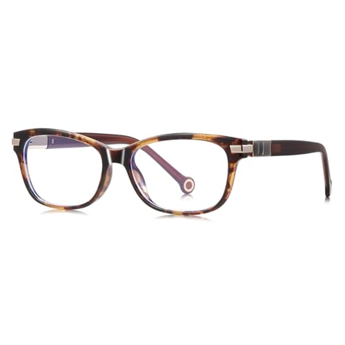 Blaue Licht blockierende Brille für Frauen TR90 Quadrat Brille Rahmen Mode (pattern with clear) von moomoobird