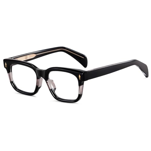 moomoobird Anti Blue Light Gläser Mode Brillen Frauen Männer TR90 Square Frame Trendy Eyewear (black gray frame) von moomoobird