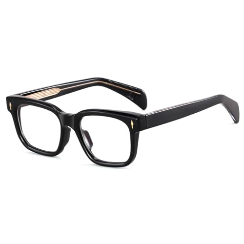 moomoobird Anti Blue Light Gläser Mode Brillen Frauen Männer TR90 Square Frame Trendy Eyewear (black with clear) von moomoobird