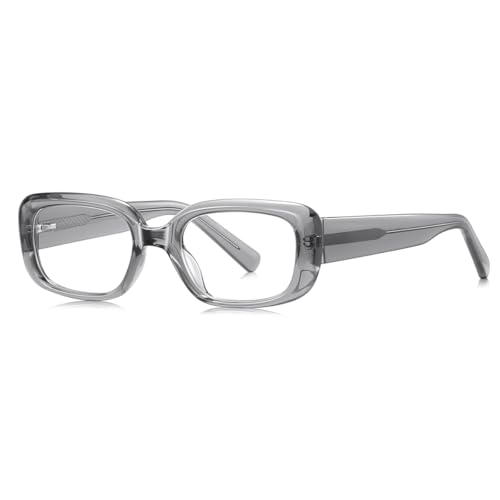 moomoobird Blaues Licht Blockieren Computer Brillen Mode TR90 Quadrat Brillen Rahmen für Männer Frauen (grey with clear) von moomoobird