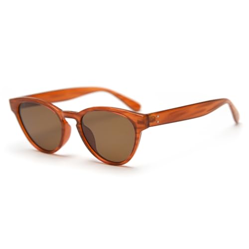 moomoobird Cat Eye polarisierte Sonnenbrille für Frauen TR90 Retro Sonnenbrille UV400 Weibliches Leichtgewicht (brown pattern frame) von moomoobird
