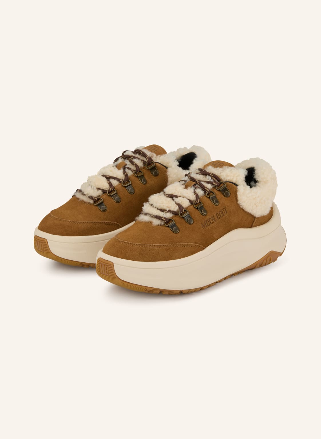 Moon Boot Sneaker moon247 City Shearling braun von moon boot