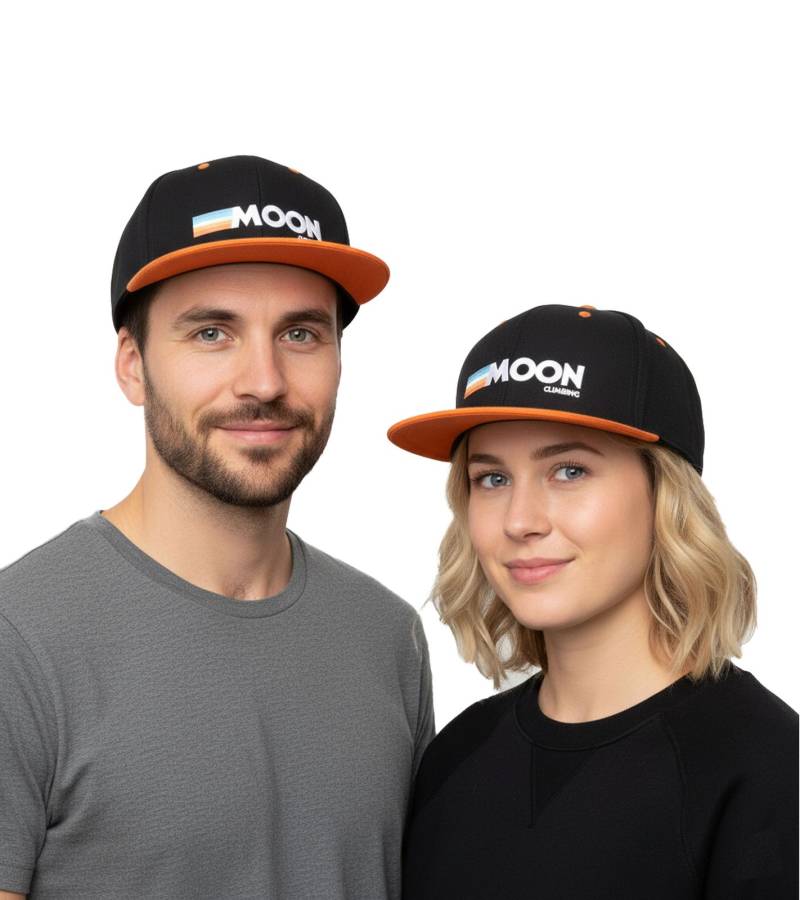 moon Damen oder Herren Basecaps Snap Back Cap Orange von moon