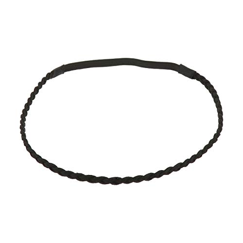 Schwarzes Damen Haarband - Suede Einfaches und Einfarbiger Geflochtenes Hairband, Samtaspekt - Einheitsgrößer Dünnes Stirnband - Hochzeit Vintage Headband - Original Look Boho, Hippie von moonbow