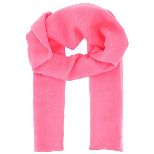 Rosa Damen Schal Tuch Pailletten 20% Baumwolle 80% Viskose - Langer und Rechteckiger Maxi Schal 180cm x 70cm - Glitzernder Original Tücher Modern und Modisch - Hochzeit Stola von moonbow