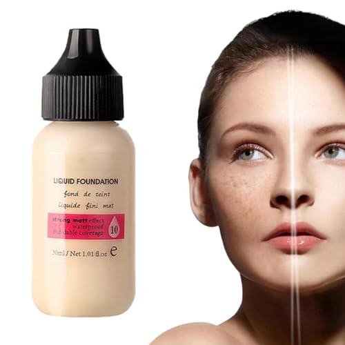 Foundation für trockene Haut - Langlebiger wasserfester Foundation-Concealer - 30 ml atmungsaktive Make-up-Zubehör für ein mattes, gleichmäßiges Make-up Moonyan von moonyan