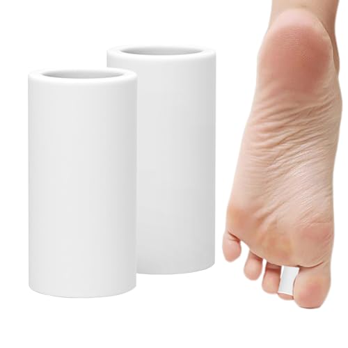 Zehenschutz für Füße, Silikon-Zehenschutz | 2 Stück weiße Füße Zehenschutz Damen Zehentrenner | Bequeme Zehen-Ärmelschützer, Pinky-Toe-Kissen, Zehen-Daumen-Abdeckungen für Kinder, Jungen, Moonyan von moonyan