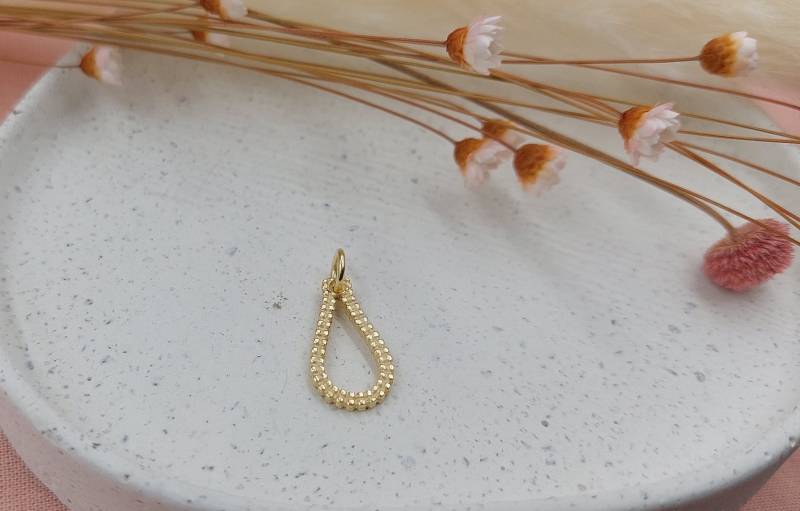 Anhänger "Dots/Drop Small" Silber Gelbgdolplattiert von moonymiss