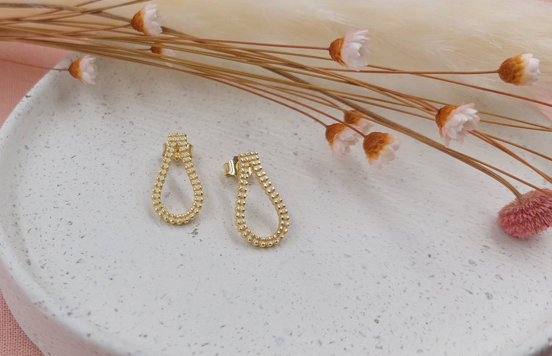 Ohrstecker "Dots/Drop Small" Silber Gelbgoldplattiert Ohrstecker "Dots/Drop Small" Silber Gelbgoldplattiert von moonymiss