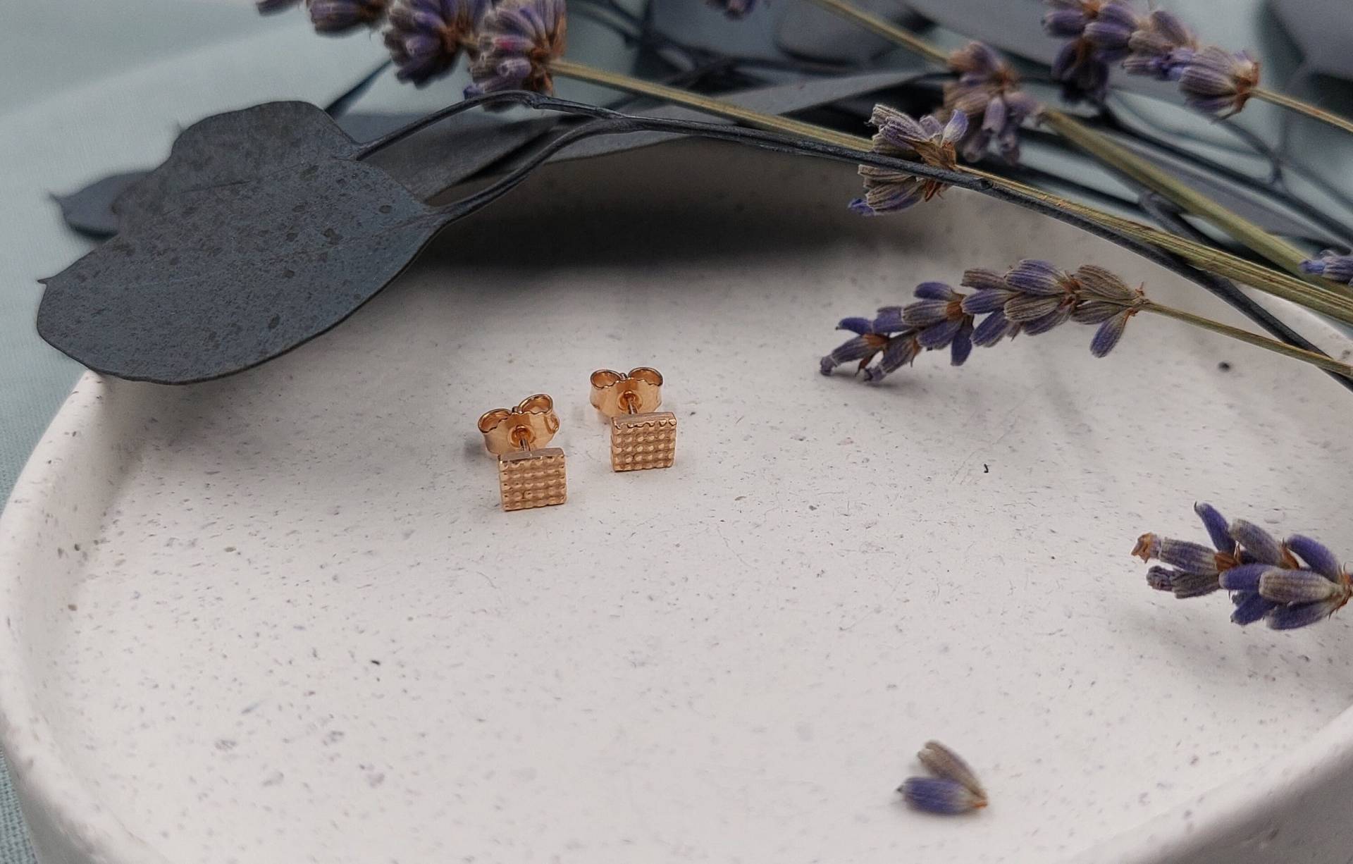 Ohrstecker "Dots/Square" Silber Roségoldplattiert Ohrstecker "Dots/Square" Silber Roségoldplattiert von moonymiss