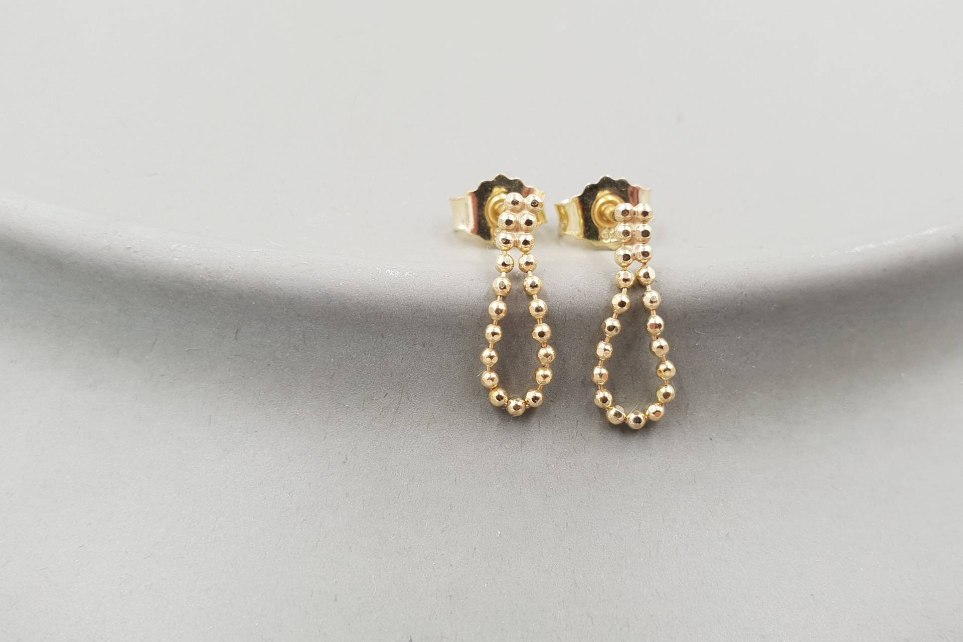 Ohrstecker Facette Tropfen Schmal, Silber Goldplattiert Ohrstecker Facette Tropfen Schmal, Silber Goldplattiert von moonymiss